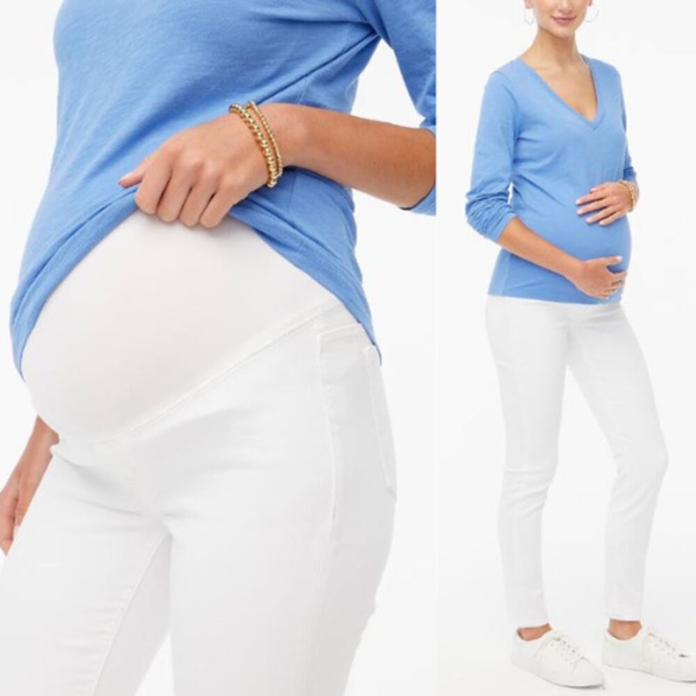 J. Crew Factory Women's Signature Stretch Maternity Jean BR173 White Size 28 NWT